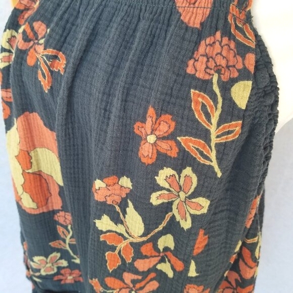 Free People Dress Fleur Twilight  Floral Print Loose Tunic Top Size XS Boho - Picture 5 of 14